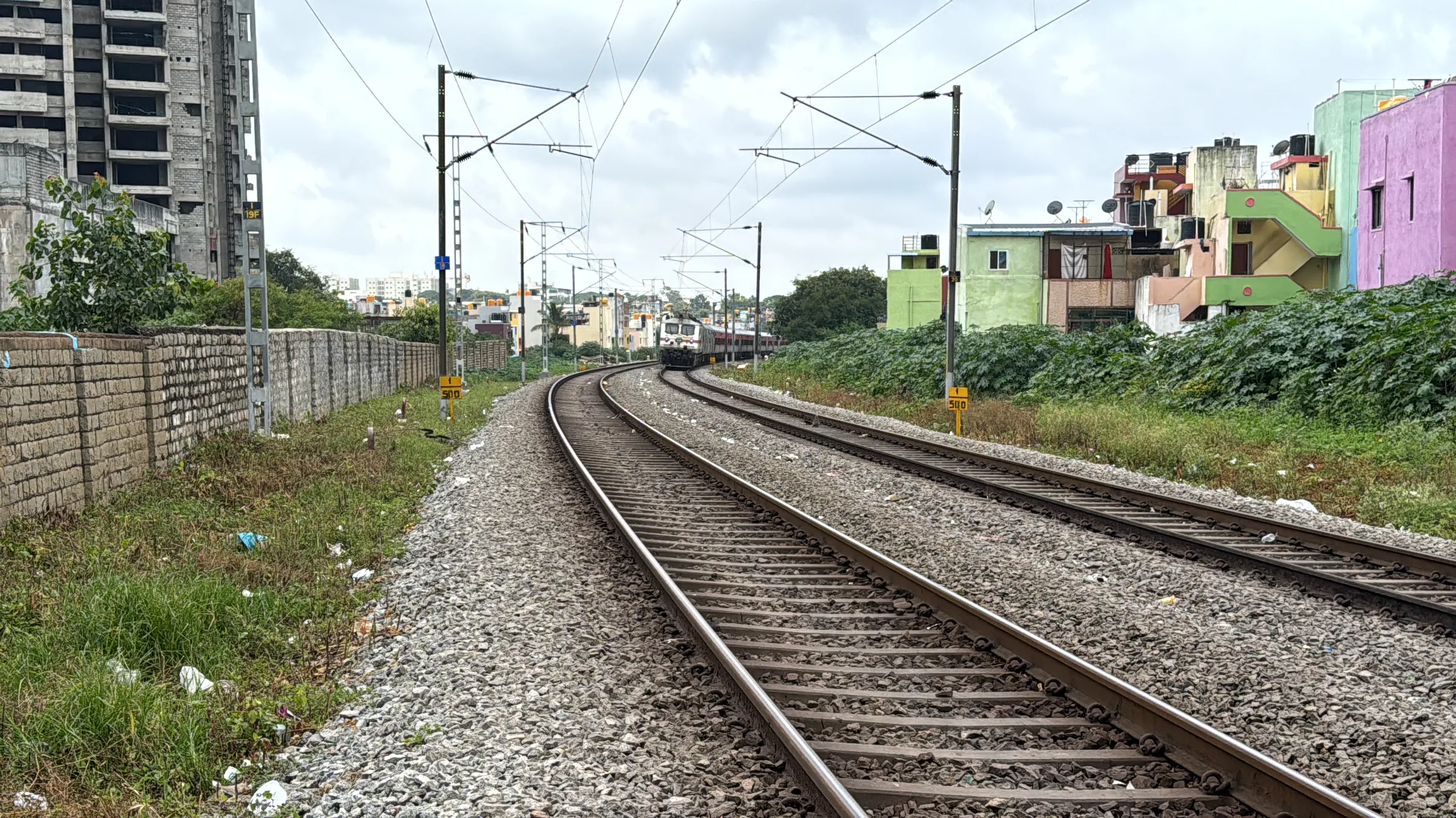 Site photo: the rail moat.